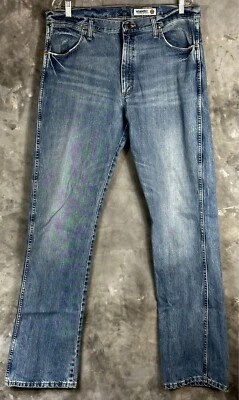 Wrangler Men's Straight Leg Blue Jeans sz 36 x 38 (15010) TALL - Image 1 of 4