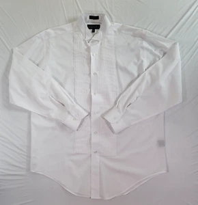 Bergamo New York Mens Dress Shirt Sze 16-16.5 34/35 Button Up Long Sleeve White - Picture 1 of 13