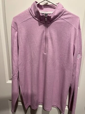 Pullover Adidas 1/4 Cremallera Nuevo con Etiquetas Grande Púrpura Claro Foto 1 de 4