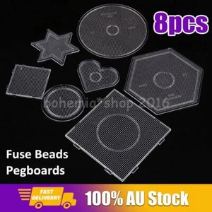 8X Hama Beads Pegboards 7-15cm Beads Template for Making Fuse Beads Boards AU - Picture 1 of 12