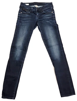 Decree超紧身靛蓝牛仔胡须女式3牛仔裤28x31 — 第 1/4 张图片