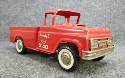 VTG 1960's BUDDY L ZOO PICKUP TRUCK PRESSED STEEL RED - Image 1 of 4