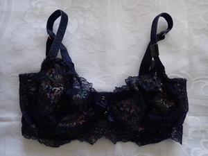 DITA VON TEESE, Balconette Bra in Size 32F, Colour in Navy - Picture 1 of 2