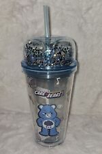 Grumpy Care Bear Plastic Tumbler with Straw 