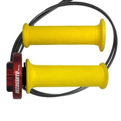 Accossato red quick throttle control grips gold Kawasaki Ninja 400 2018-2019 - Image 1 of 4
