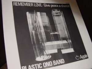 JOHN LENNON PEACE A CHANCE REMEMBER LOVE APPLE RECORDS 45 SINGLE PICTURE SLEEVE - Picture 1 of 1