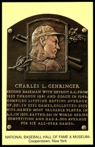 2006 Charles Gehringer Elected 1949 National Baseball Hall of Fame Postcard - Picture 1 of 2