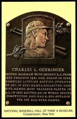 2006 Charles Gehringer Elected 1949 National Baseball Hall of Fame Postcard - Image 1 of 2