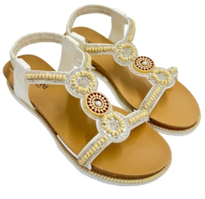 SOLO SOPRANI SSW519N50 RAJA SANDALI SCARPE DONNA DA INFILARE ELASTICO 51 WHITE - Imagen 1 de 2