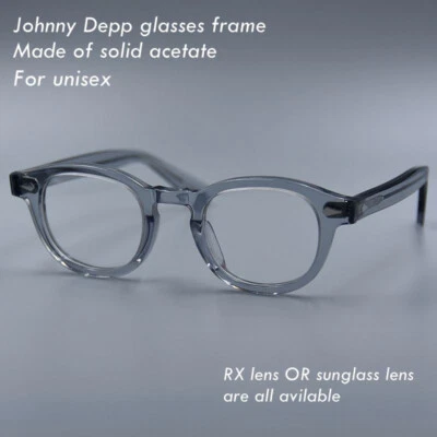 Gafas Clásicas Moda Gafas Acetato Sólido Marco Johnny Depp Gafas Unisex Foto 1 de 4