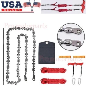 Rope Limb Saw 53 Inch High Reach Limb Hand Chain Saw 68 Teeth Cutter - Picture 1 of 10