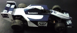 Tomy / AFX White / Blue Racemasters Indy Car #2 HO Scale Slot Car Body - Runs - Picture 1 of 3