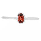 Natural Garnet - Madagascar 925 Sterling Silver Ring Jewelry s.5.5 CR44012