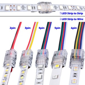 5x 2/3/4/5/6 Pin LED Verbinder Adapter Quick Clip Streifen Strip Zubehör Kabel