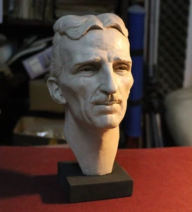 NIKOLA TESLA BÜSTE SKULPTUR FIGUR 8" STATUE ERFINDER FIGUR INGENIEUR ENERGIE - Bild 1 von 24