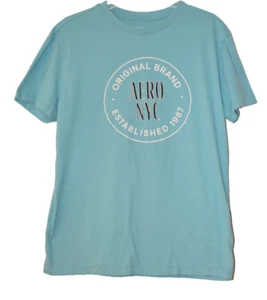 Aeropostale T-Shirt türkis grün Aero 1987 Original Marke Kurzarm Gr. M Baumwolle - Bild 1 von 8