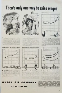 1946 Union Oil Company Vintage ad theres is only one way to rise lohn - Bild 1 von 1