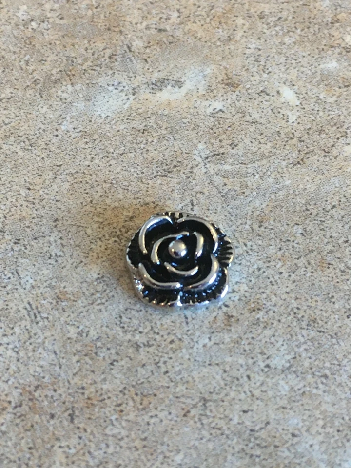 Origami Owl  ~ Silver Vintage Rose Charm ~ NEW - Image 1 of 1
