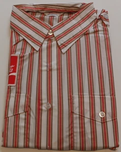 New Coca Cola Unitog Delivery Driver Striped 18-18.5 Uniform 70s Union Made USA - Picture 1 of 5