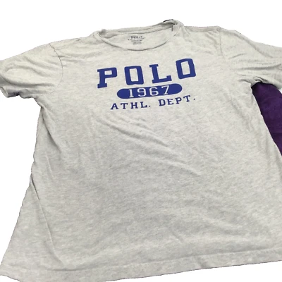 Polo Ralph Lauren 1967 Departamento Atlético Universitario Gris Niños Mediano 10-12, Foto 1 de 4