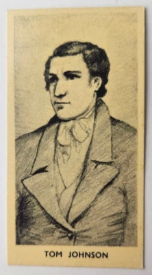 1938 Cartledge Knockout Razor Famous Prize Fighters Glossy #3 Tom Johnson (A) - Image 1 of 2