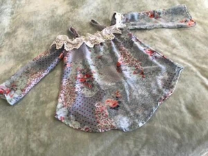 Mädchen transparente feminine Blumenstickerei Trim Bluse ~ schöne ~ Größe M 10-12 - Bild 1 von 8