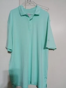 Callaway Opti Dri Men's XL Polo Golf Shirt Mint green Fine Line Striped - Picture 1 of 7