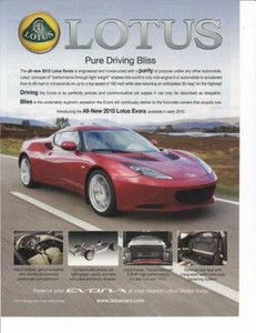 2009 Lotus Evora Print-Ad /  Great Art/ - Picture 1 of 1