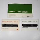 Vintage Owners Manuals For Minolta Pocket Pak 40 and Minolta Pocket Pak 60