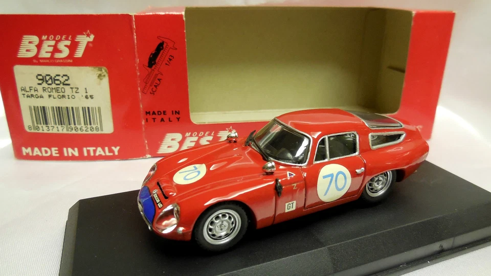 BEST 1/43 ALFA ROMEO TZ 1 #70 - TARGA FLORIO 1965 ART. 9062 - Immagine 1 di 1