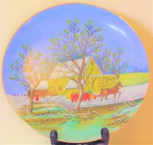 Placa pintada a mano - Norcrest China - Japón - P-271-D - 10 1/2 pulgadas de diámetro - Imagen 1 de 3