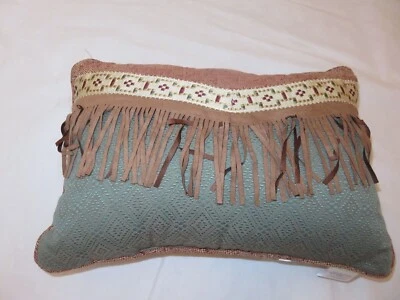 Croscill TUSCON Arizona Southwest Aztec rectangle Fringe Pillow NWT - Image 1 of 4