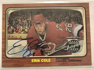 2002-03 Topps Heritage Real One Auto Erik Cole #RO-EC Auto