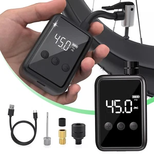 Bike Pump Portable Air Compressor, 130 PSI Mini Bike Tire Pump with Gauge New - Picture 1 of 21