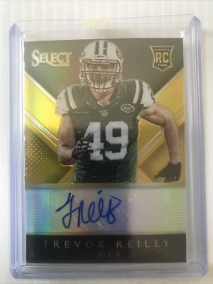 #8/10 (ONLY 10) 2014 SELECT GOLD PRIZM AUTO AUTOGRAPH TREVOR REILLY ROOKIE CARD - Image 1 of 2