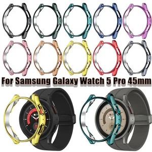 Case Guard Frame TPU Plating Cover For Samsung Galaxy Watch 5 Pro 45mm - Photo 1 sur 23