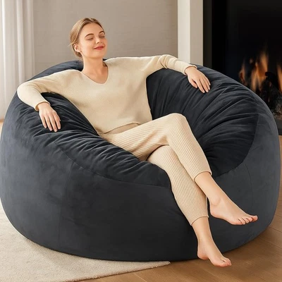 Silla Codi Big Giant Bean Bag con relleno incluido, 5 pies - Cómoda bolsa de frijoles grande Foto 1 de 4
