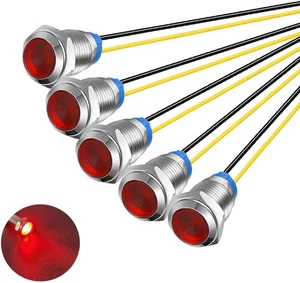 Gebildet 5Pcs 10Mm 230V AC LED Metal Indicator Light Waterproof Signal Lamp  - Picture 1 of 7