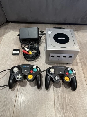 Nintendo GameCube Platinum Console Silver W/OEM Controller And Extra Tested - Image 1 of 4