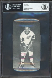 Postal firmada por Gordie Howe Red Wings JD McCarthy 3,25x5,5 losa BAS automática - Imagen 1 de 2