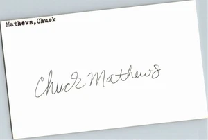 1980's -Chuck Mathews- Signed/Autograph/Auto Index Card Houston Astros MLB - Picture 1 of 1