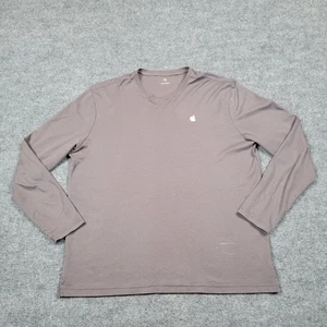 Apple Shirt Mens XL Gray Long Sleeve Crewneck Logo Tech Employee Tee Computer * - Picture 1 of 13
