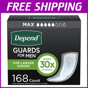 Men's Bladder Leak Protection, 168 Pads, Maximum Absorbency - Picture 1 of 12