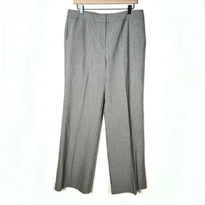 Talbots beige black houndstooth wool bl wide leg business dress pants sz 14 B174 - Picture 1 of 5