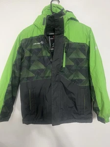 Free Country Boys Green/blk Jacket Size Medium 10-12 Extreme Performance Pockets - Picture 1 of 10