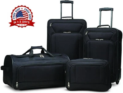 Maletas verticales blandas, negras, juego de 4 piezas (BB/DF/21/25) NOVO EUA - Imagem 1 de 4