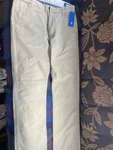 Hombre Adidas Chinos Pantalones Cintura 33Pierna 34 Beige Colorway - Imagen 1 de 7