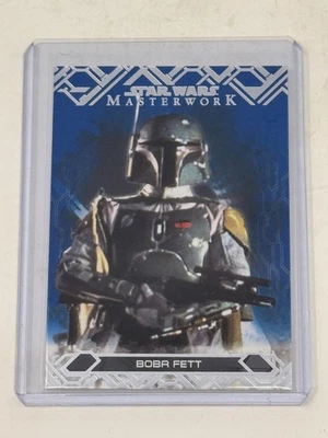 2017 Topps Star Wars Masterwork Boba Fett #50 Blue - Image 1 of 2