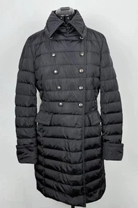 Moncler Hissope Long Down Jacket 3 M L 20.5”ptp Coat Genuine Black Bady - Picture 1 of 11