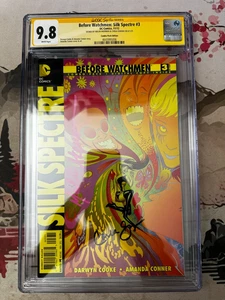Before Watchmen Silk Specter #3 CGC 9.8 firmato da Carla Gugino & Malin Akerman - Foto 1 di 3